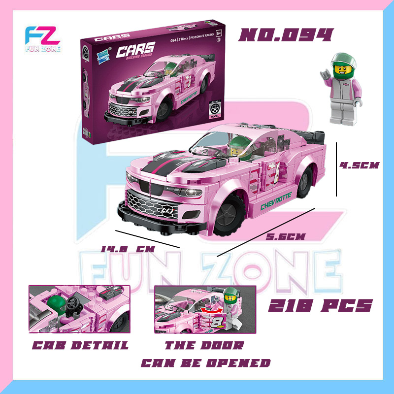 Racing Car Building Blocks Set – 4PCS DIY Brick Sports Cars for Kids (Compatible with Major Brands) - Image 2