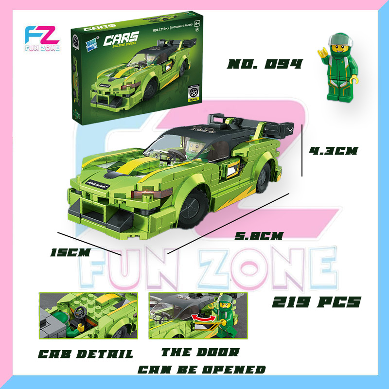 Racing Car Building Blocks Set – 4PCS DIY Brick Sports Cars for Kids (Compatible with Major Brands) - Image 3
