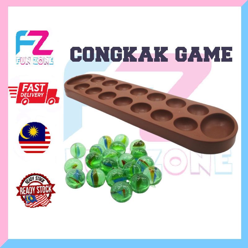 Plastic Congkak with Guli – Lightweight & Fun Traditional Game for All Ages!