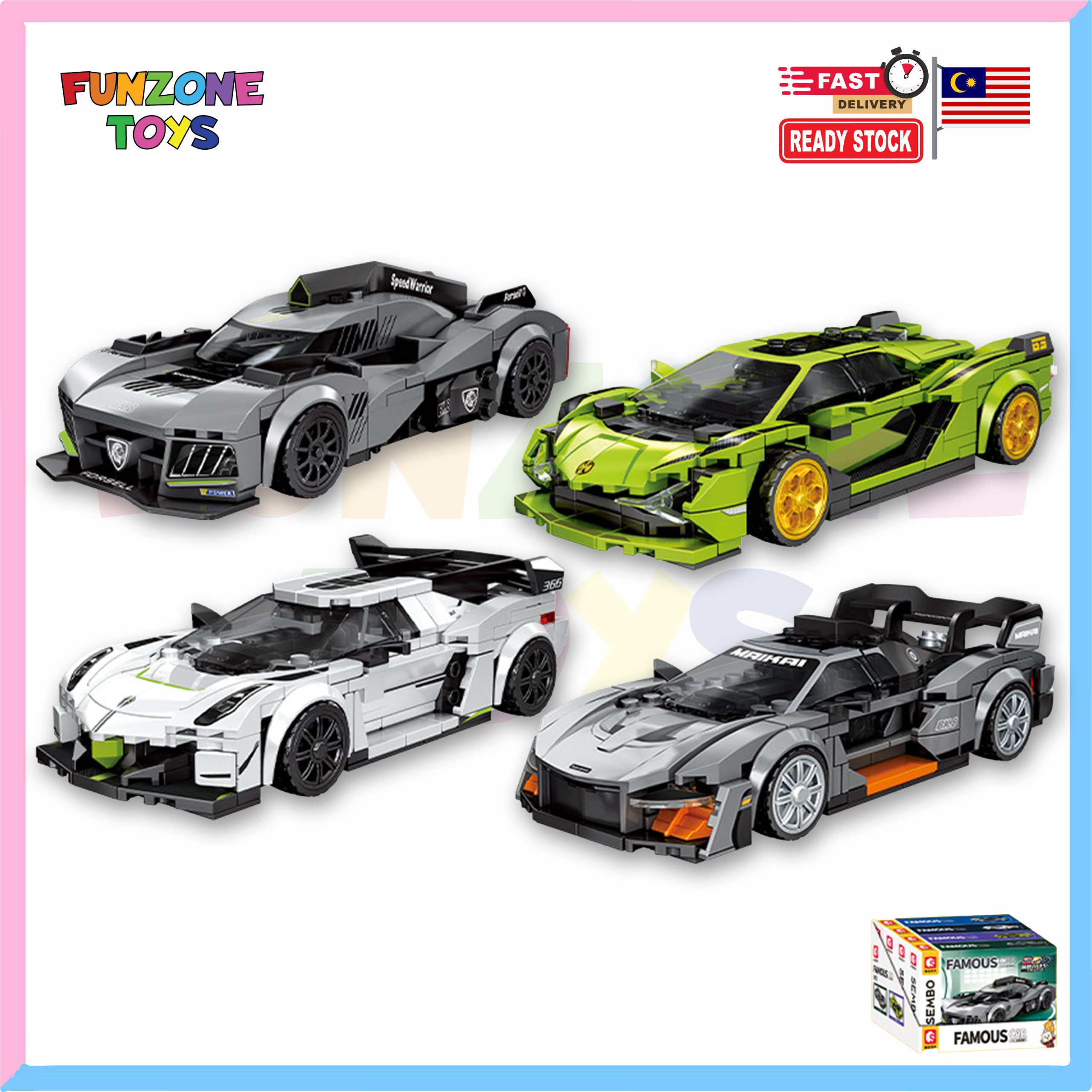 Supercar Building Blocks Set (1185 Pieces) – Speed Meets Creativity!