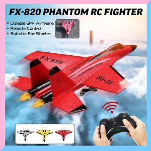 2.4G REMOTE CONTROL RECHARGEABLE AIRCRAFT PLANE RC FIGHTER JET FIXED WING RC AIRPLANE FX-820 KIDS TOYS