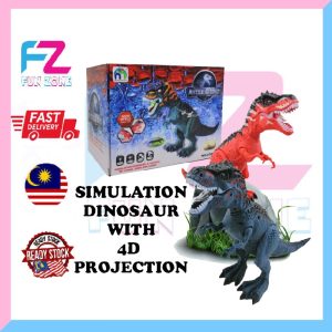 REAL SIMULATION KIDS TOYS AUTOMATIC WALKING T-REX WITH SOUNG AND LIGHT DINOSAUR (BATTERY OPERATED)